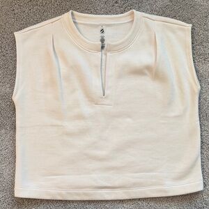 Lou & Grey Cream Cap Sleeve Sweatshirt